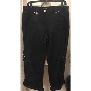 WHBM Cargo Style Cropped Leg Pants Size 8